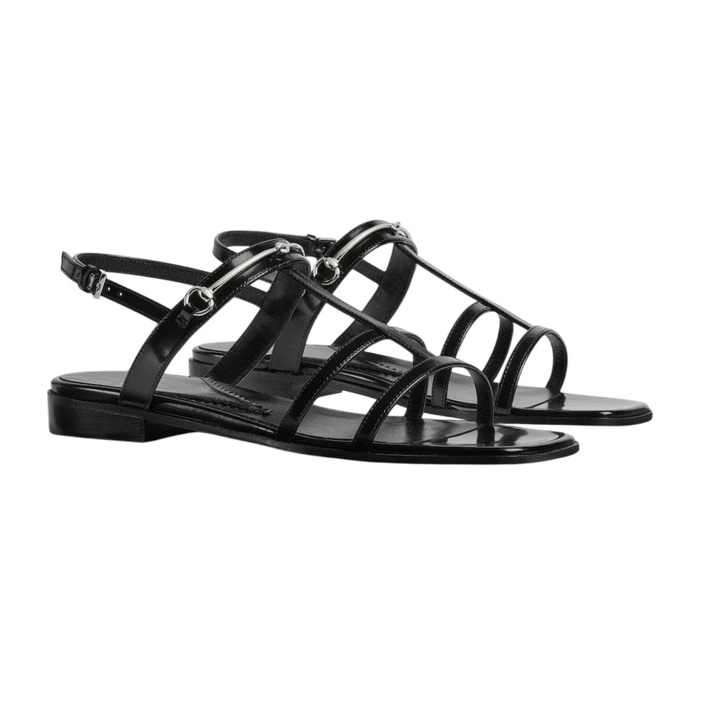 GUCCI SLIM HORSEBIT FLAT SANDAL